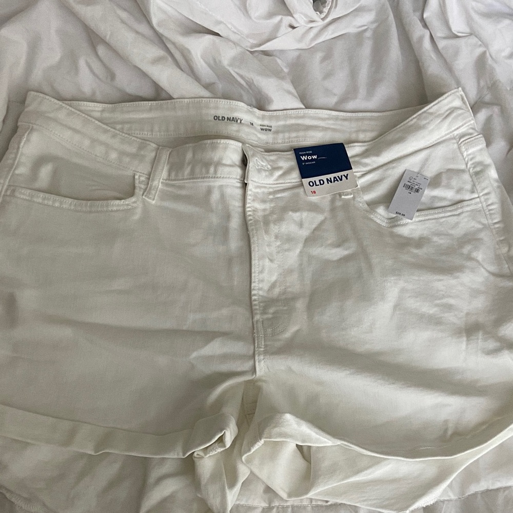 Old Navy Cream Denim Shorts